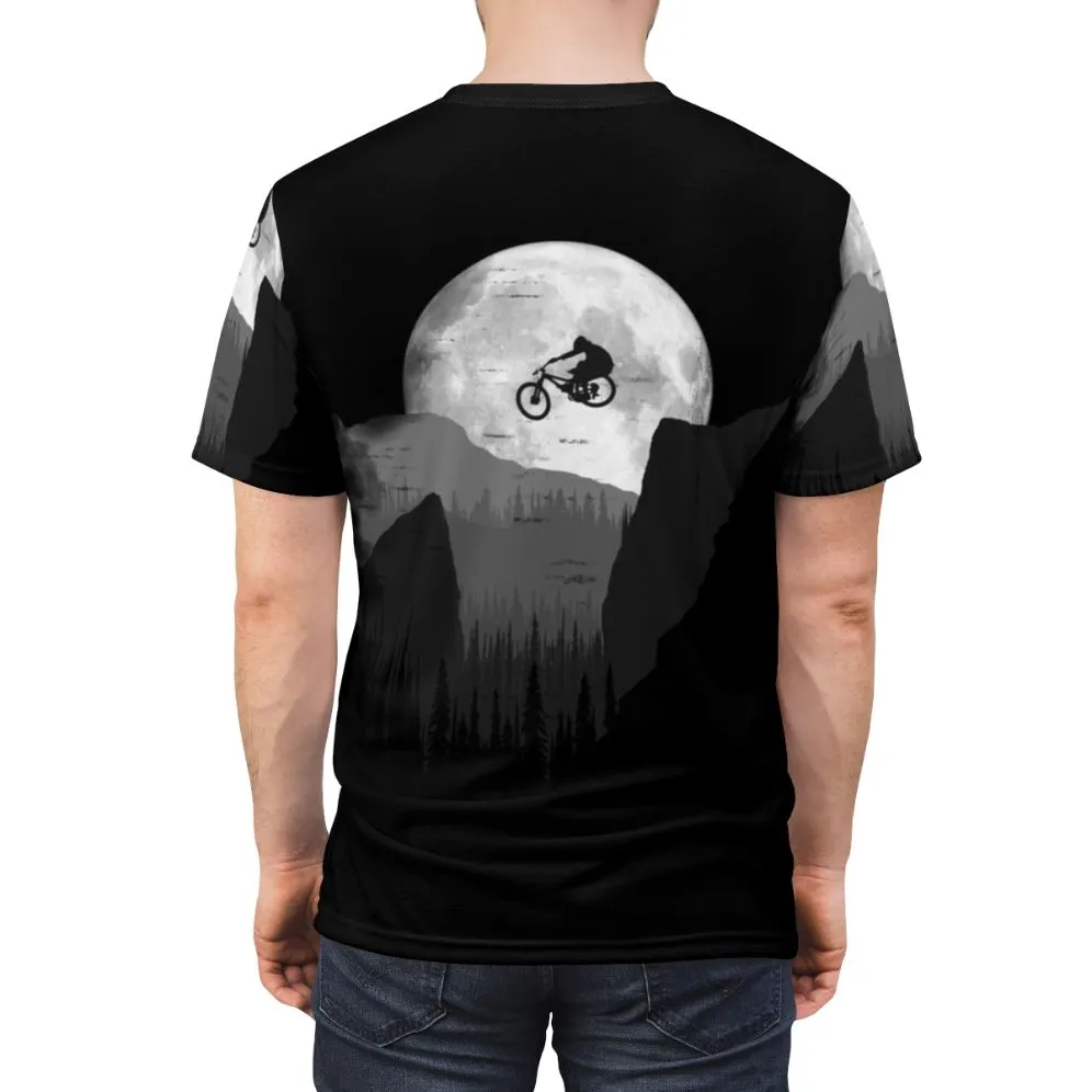 Adventurous Mountain Bike T-Shirt with Graphic Design