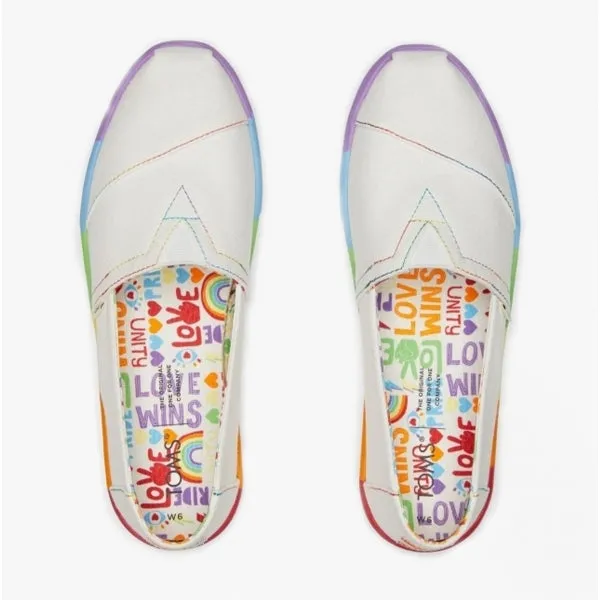 ALPARGATA CUPSOLE Ladies Cotton Slip-On Shoes White
