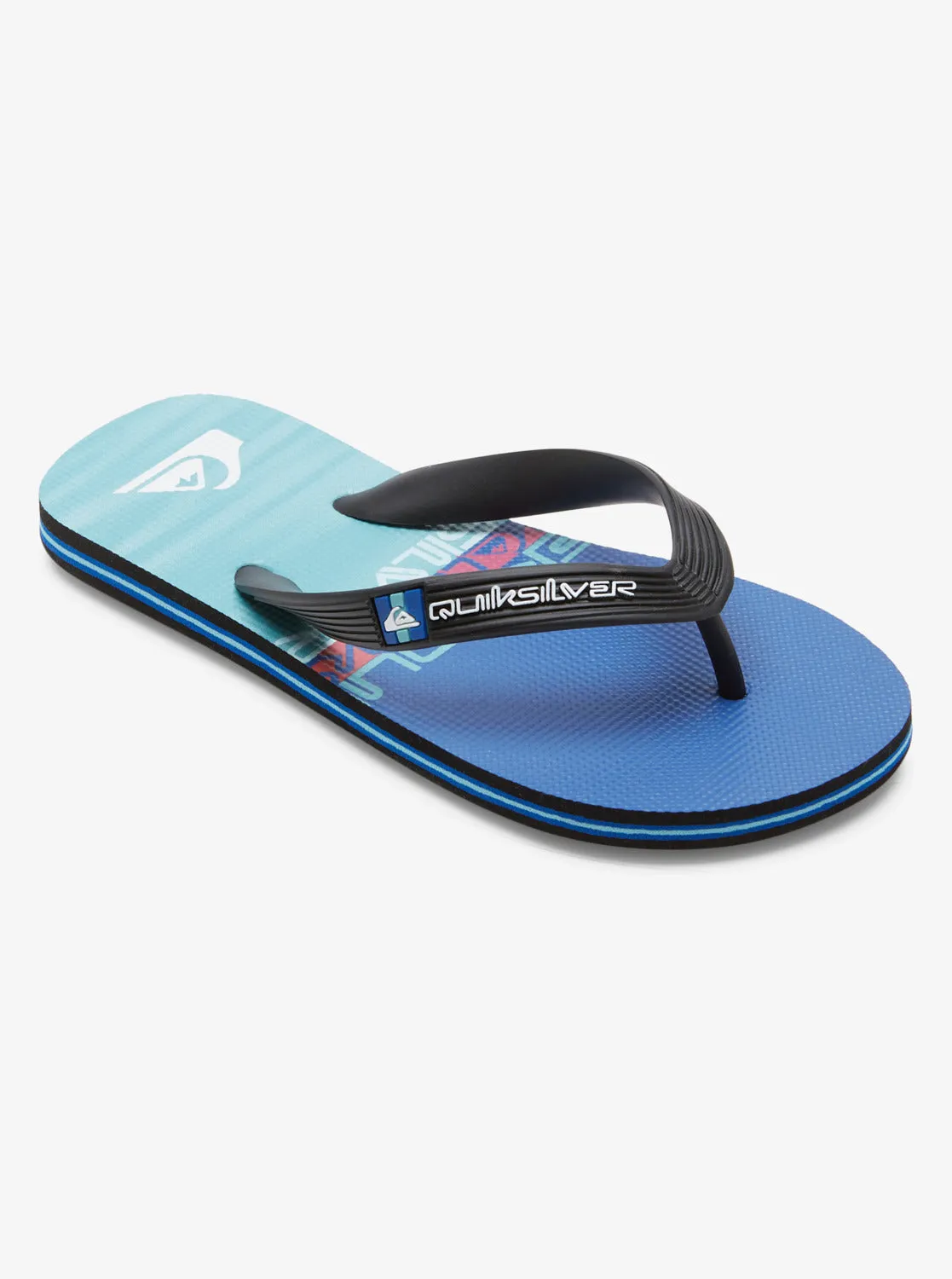 Boys 8-16 Molokai Art II Sandals - Black/Blue/Blue