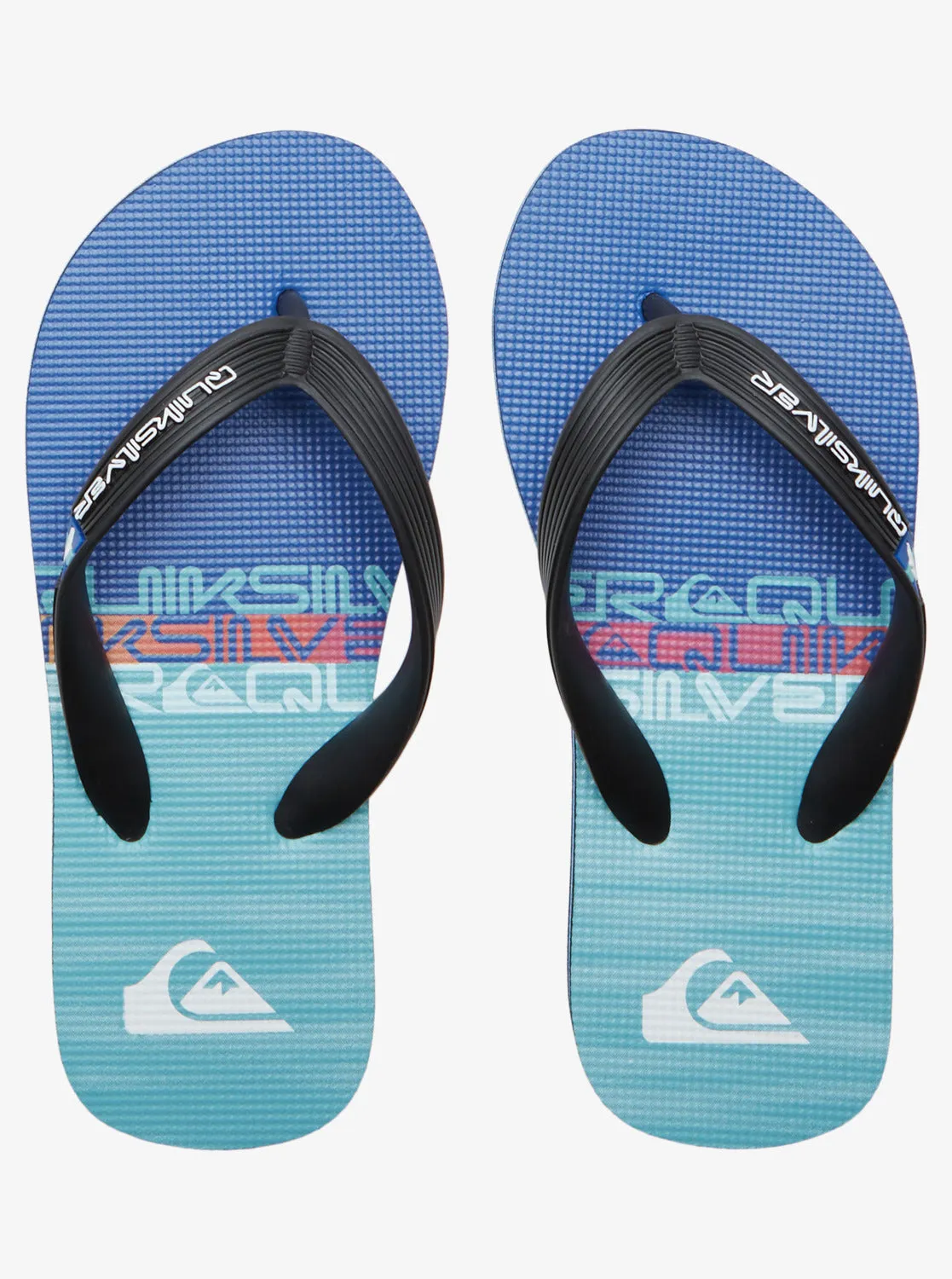 Boys 8-16 Molokai Art II Sandals - Black/Blue/Blue