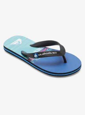 Boys 8-16 Molokai Art II Sandals - Black/Blue/Blue