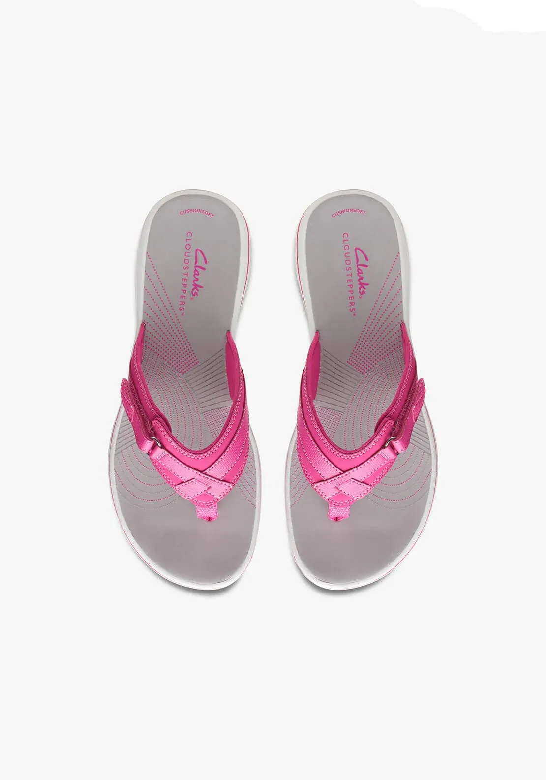 Clarks Women's Breeze Sea Flips- Fuchsia