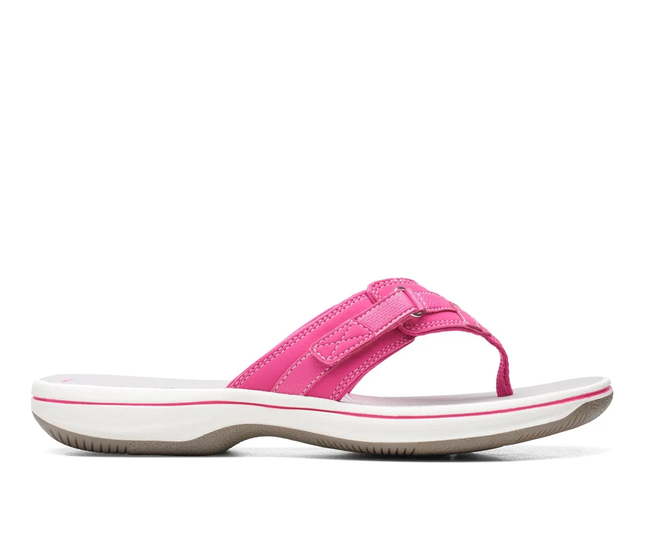 Clarks Women's Breeze Sea Flips- Fuchsia