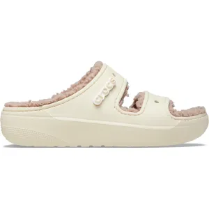 CROCS CLASSIC COZZZY SANDAL - BONE/MUSHROOM