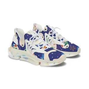 Cute White Seals Women's Mesh Sneakers