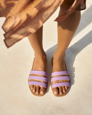 Eva Three Bands|Swim Sandals - O08ED - Honolulu Wisteria Lilac Cuero