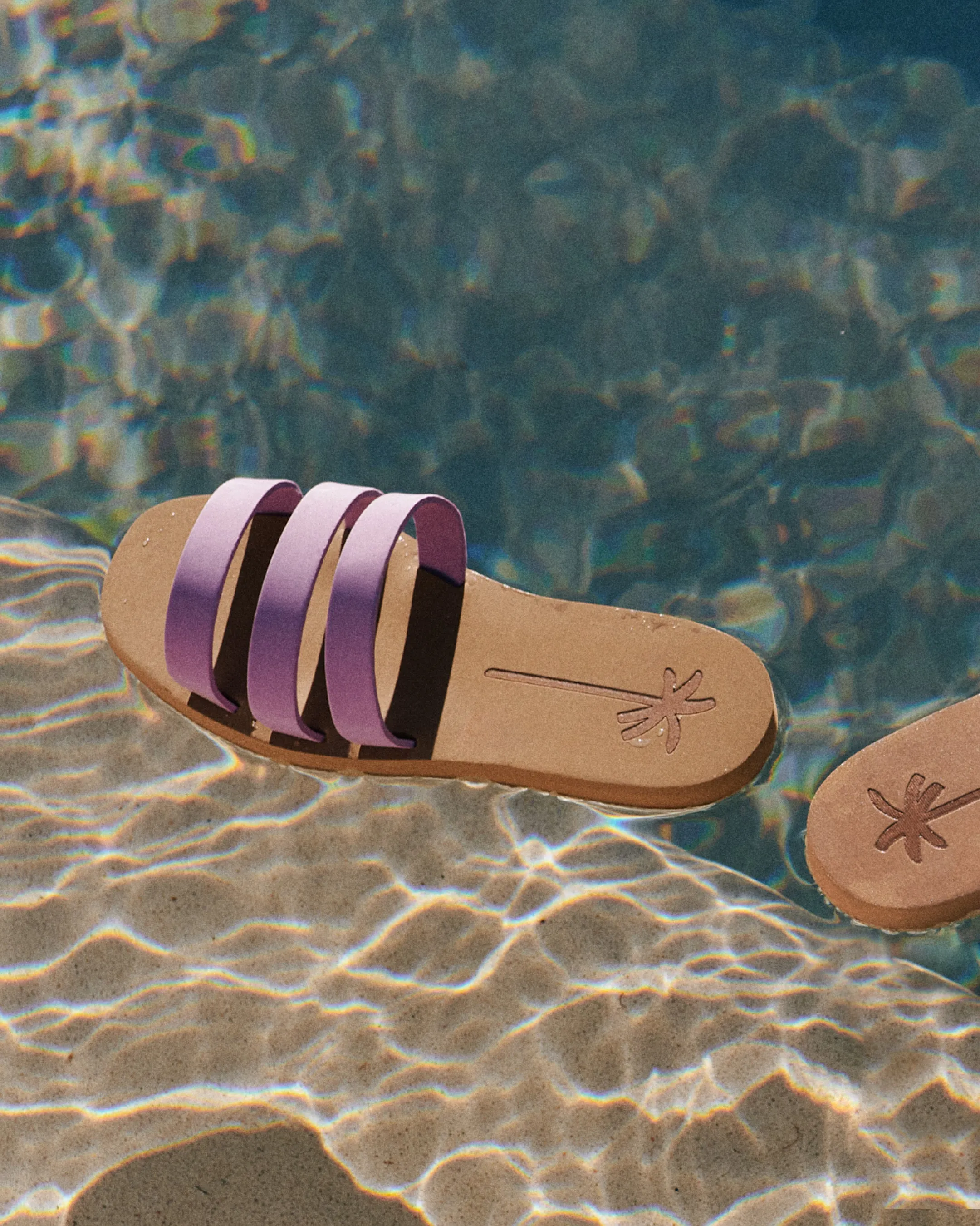 Eva Three Bands|Swim Sandals - O08ED - Honolulu Wisteria Lilac Cuero