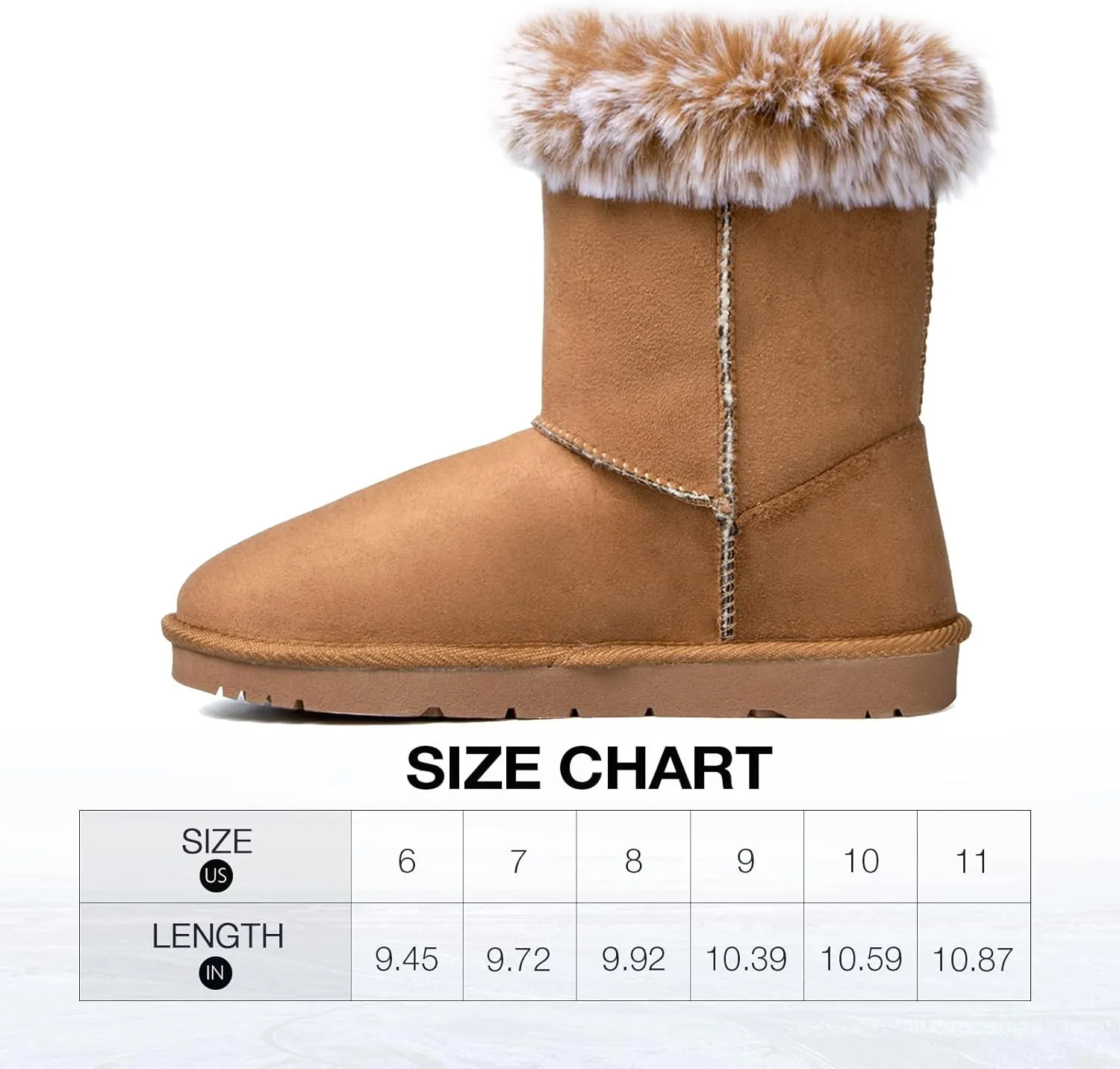 Faux Fur Winter Black Bow Tie Suede Fluffy Boots