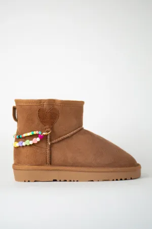 Kids Faux Fur Snow Boots | Winter Boots with DIY Charm Chains