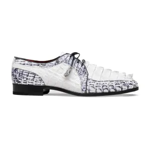 Marco Di Milano Caribe Men's Shoes Genuine Hornback Caiman Crocodile Dress Derby Oxfords (MDM1118)