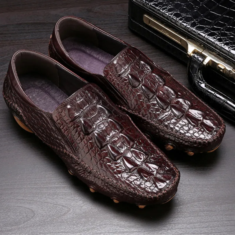 Opulessa Croc Pattern Slip-ons