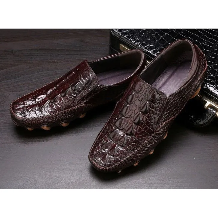 Opulessa Croc Pattern Slip-ons