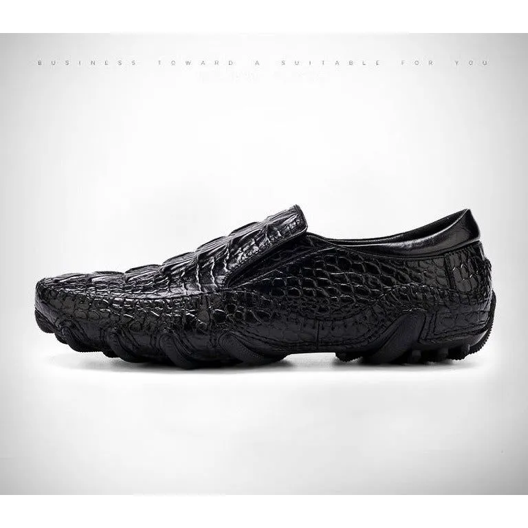 Opulessa Croc Pattern Slip-ons