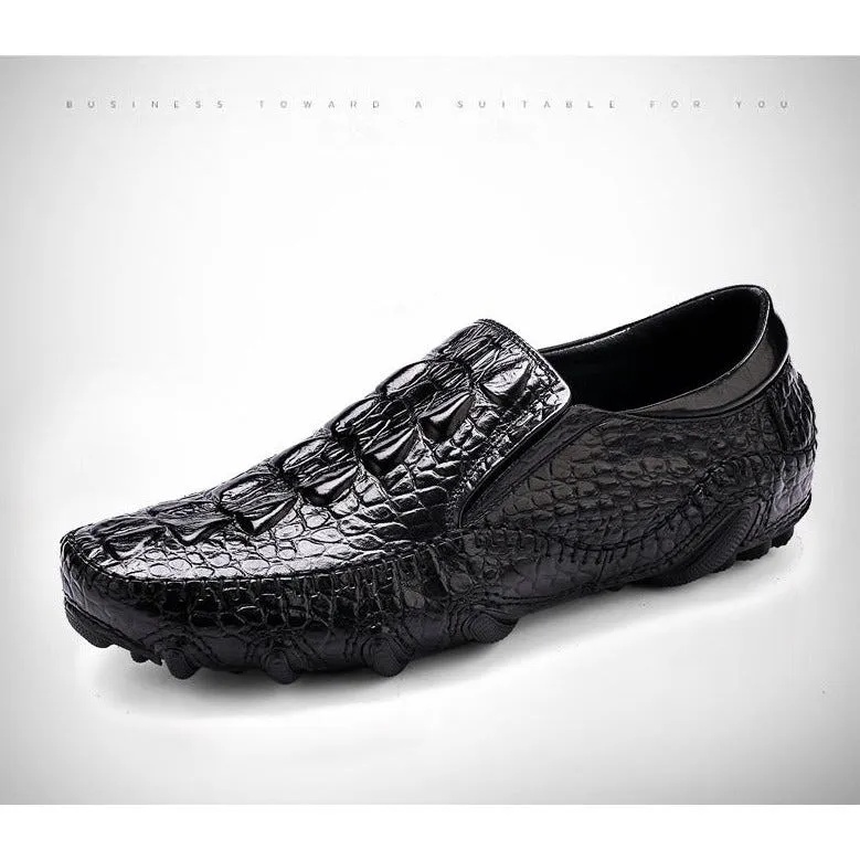 Opulessa Croc Pattern Slip-ons