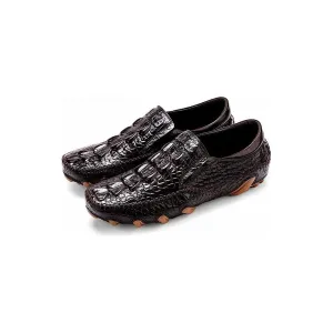 Opulessa Croc Pattern Slip-ons