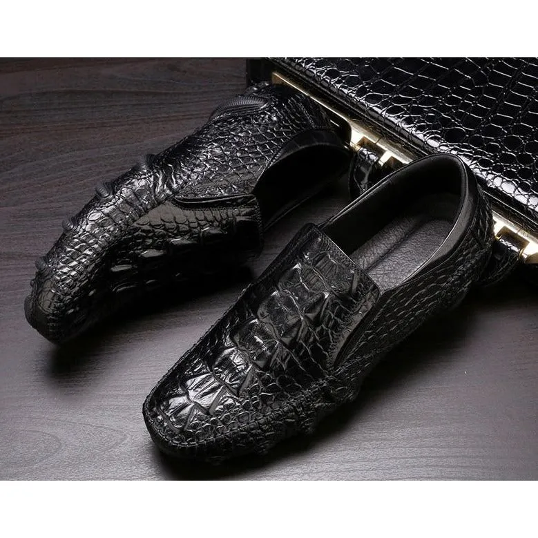 Opulessa Croc Pattern Slip-ons