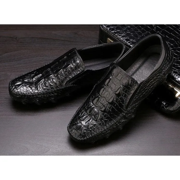 Opulessa Croc Pattern Slip-ons