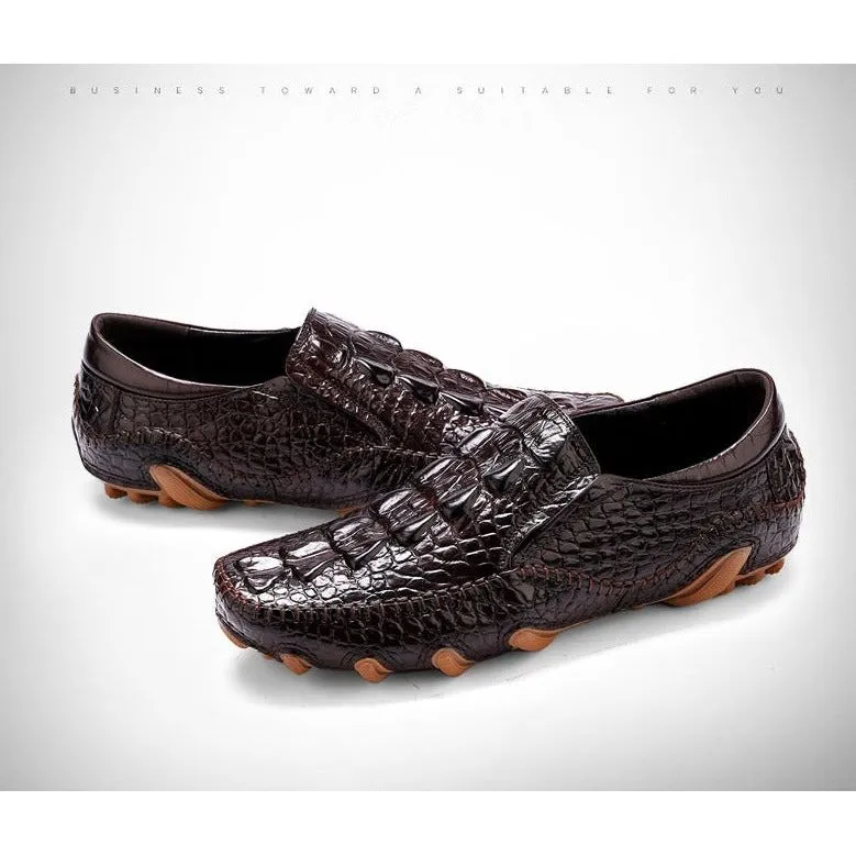 Opulessa Croc Pattern Slip-ons