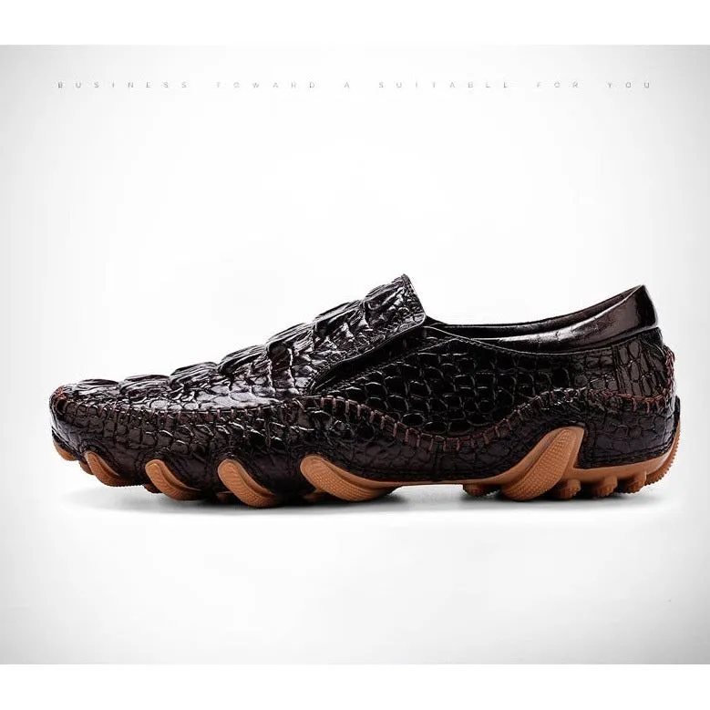 Opulessa Croc Pattern Slip-ons
