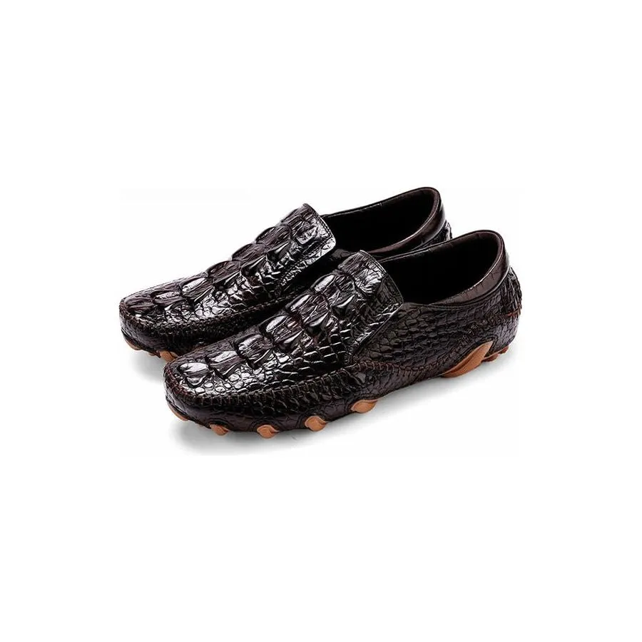 Opulessa Croc Pattern Slip-ons