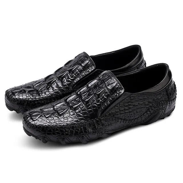 Opulessa Croc Pattern Slip-ons