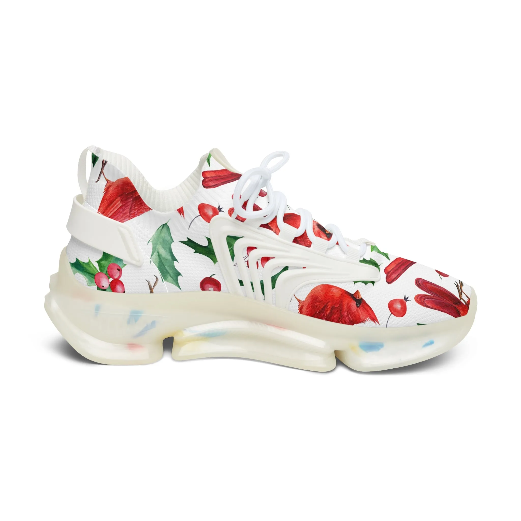 Red Cardinal Birds Women's Mesh Sneakers