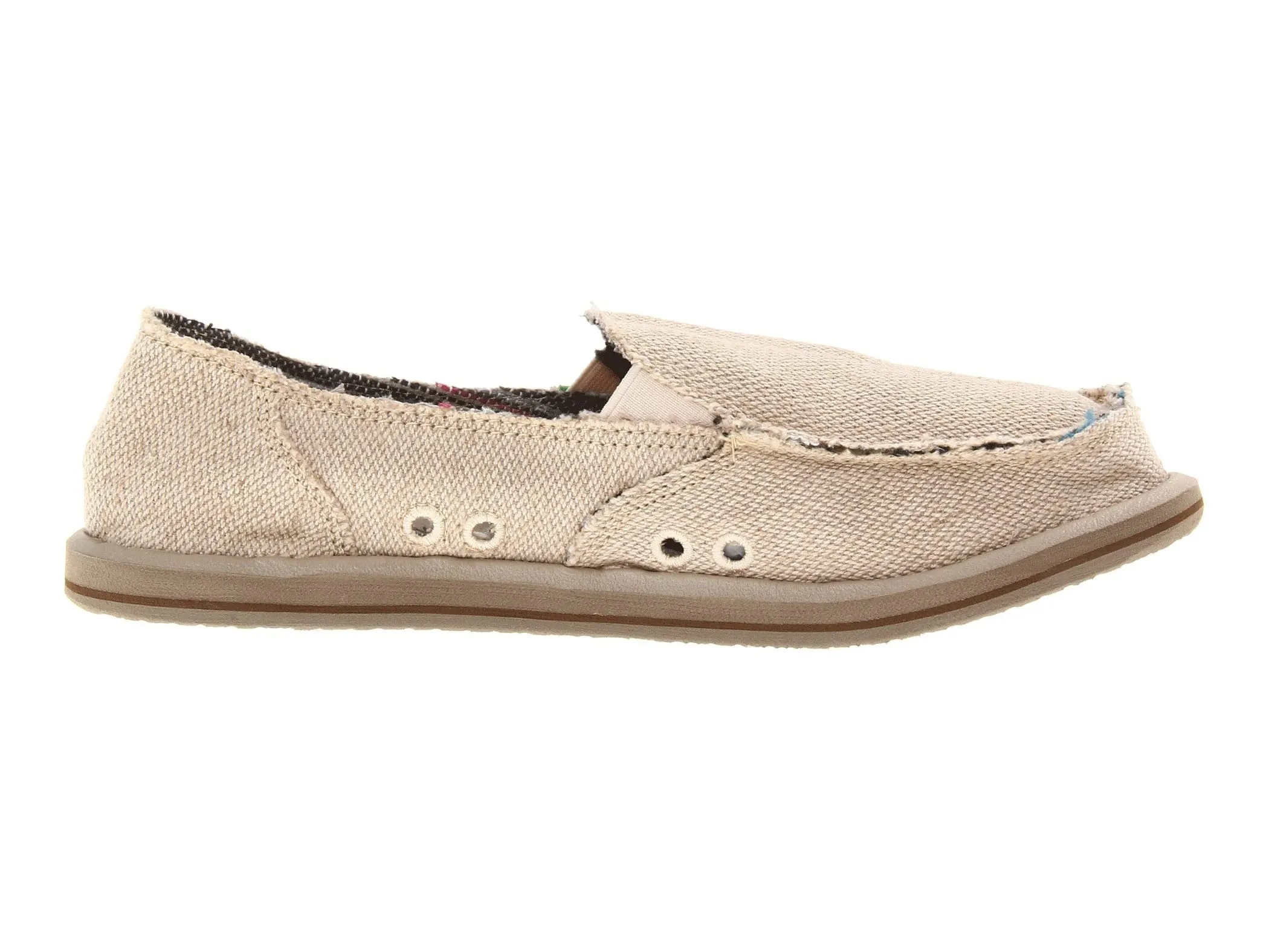 Sanuk Donna Hemp Natural Slip On Rounded Closed Toe Casual Comfortable Loafer