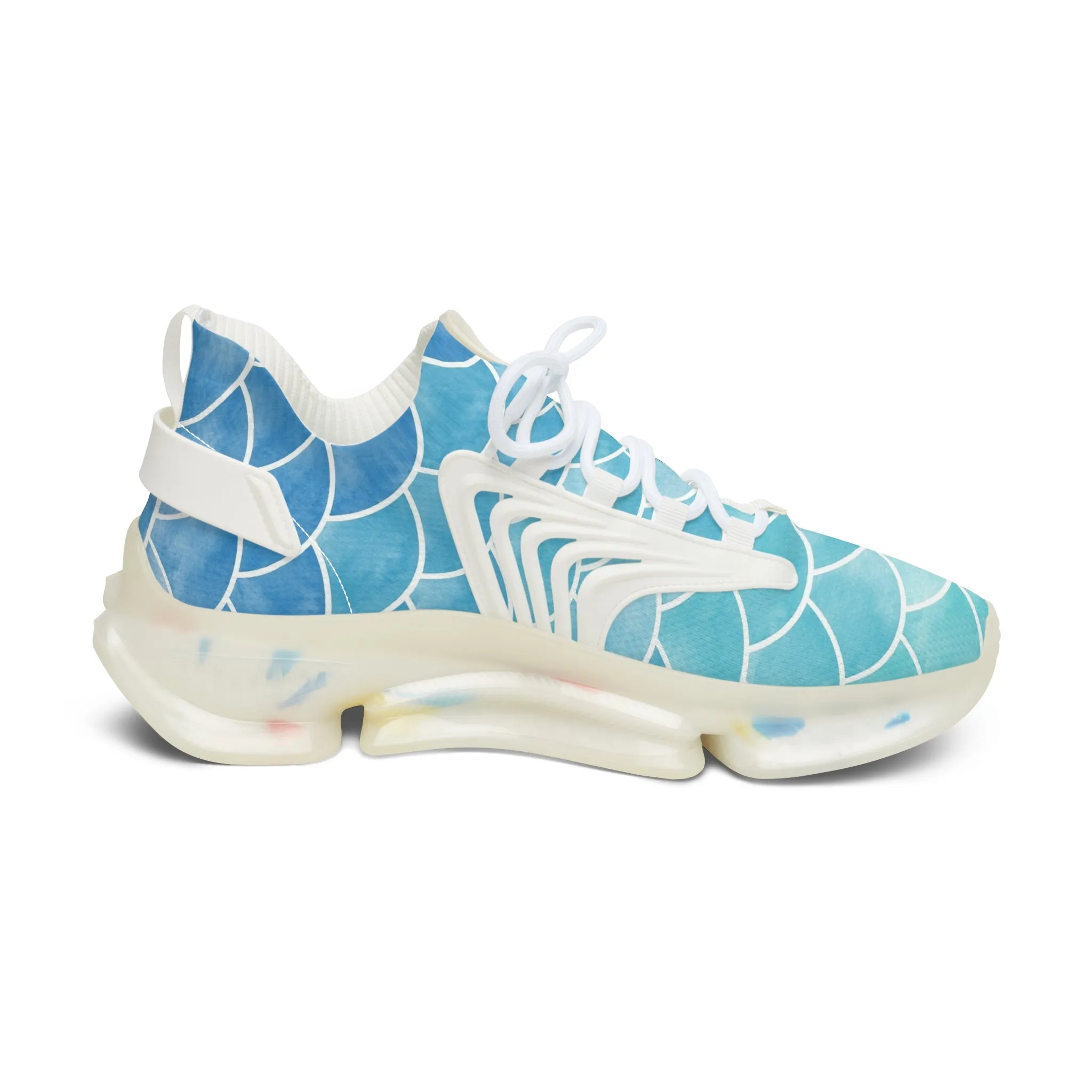 Sea Cave Watercolor Palette Women's Mesh Sneakers
