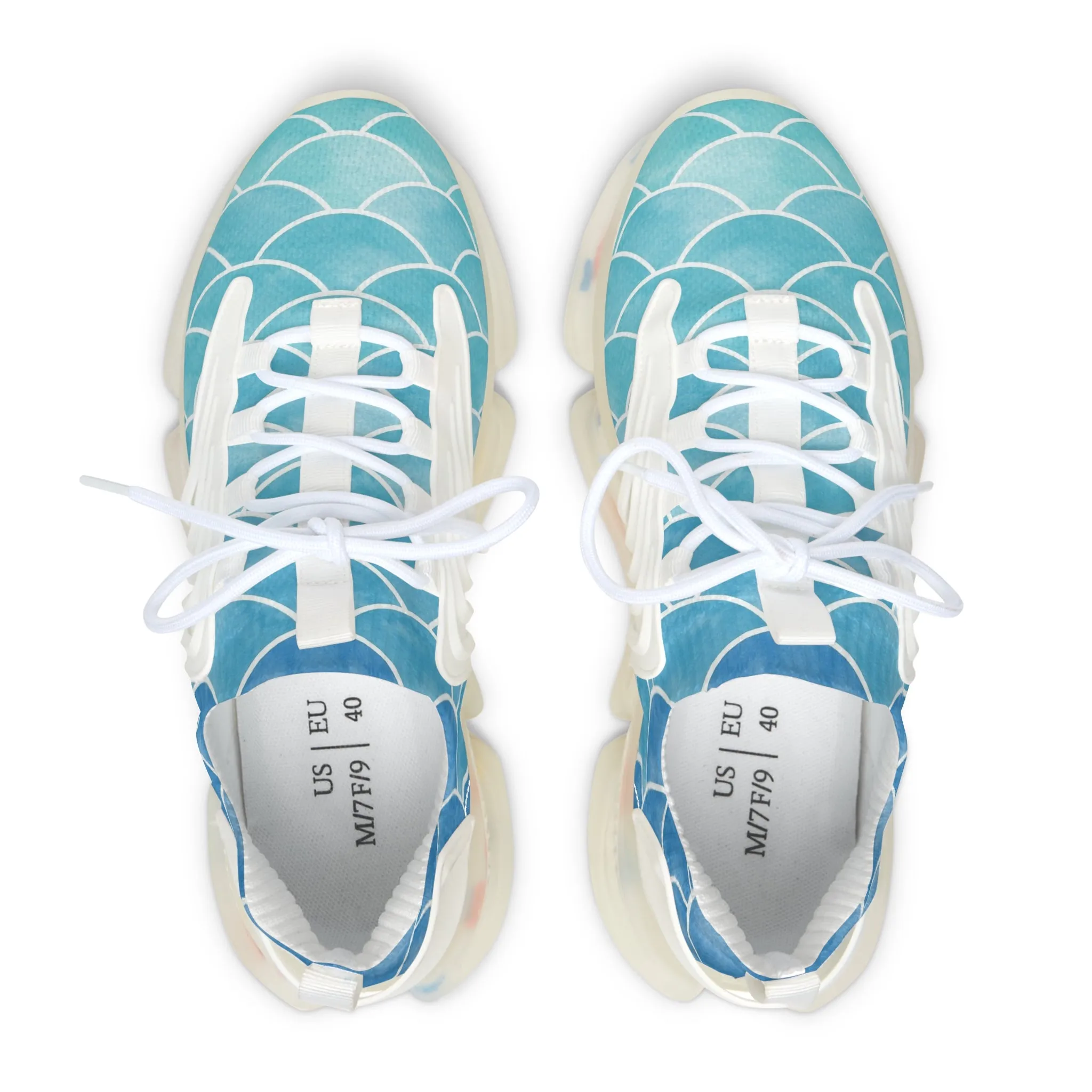 Sea Cave Watercolor Palette Women's Mesh Sneakers