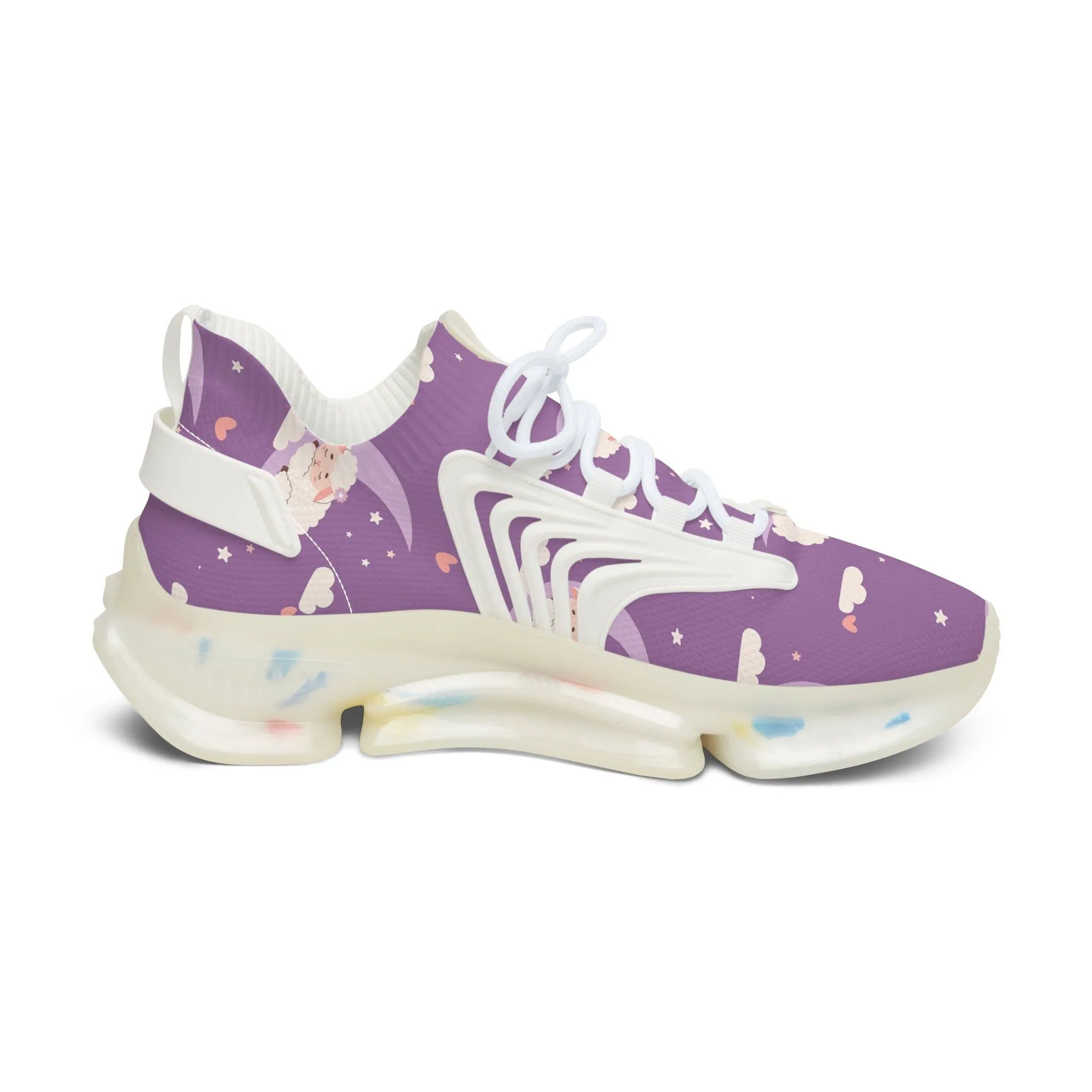 Sheep on Moon Women's Mesh Sneakers