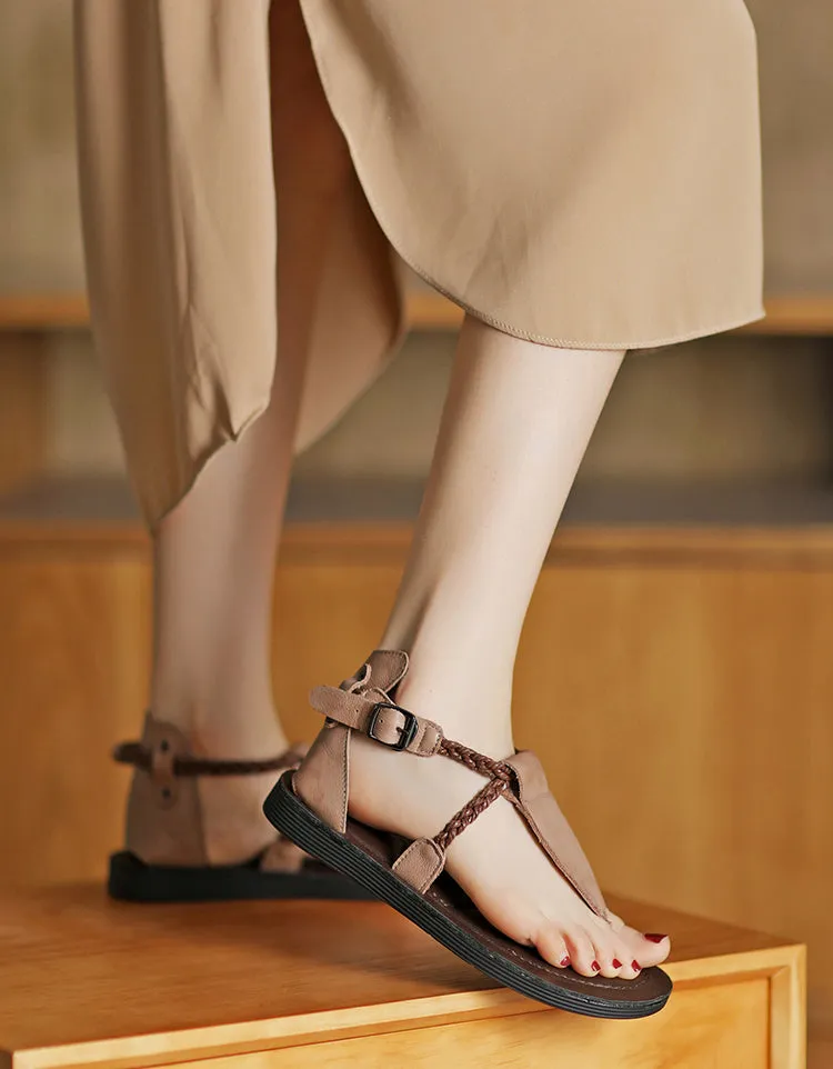 Summer Handmade Flip Flops Retro Flat Sandals