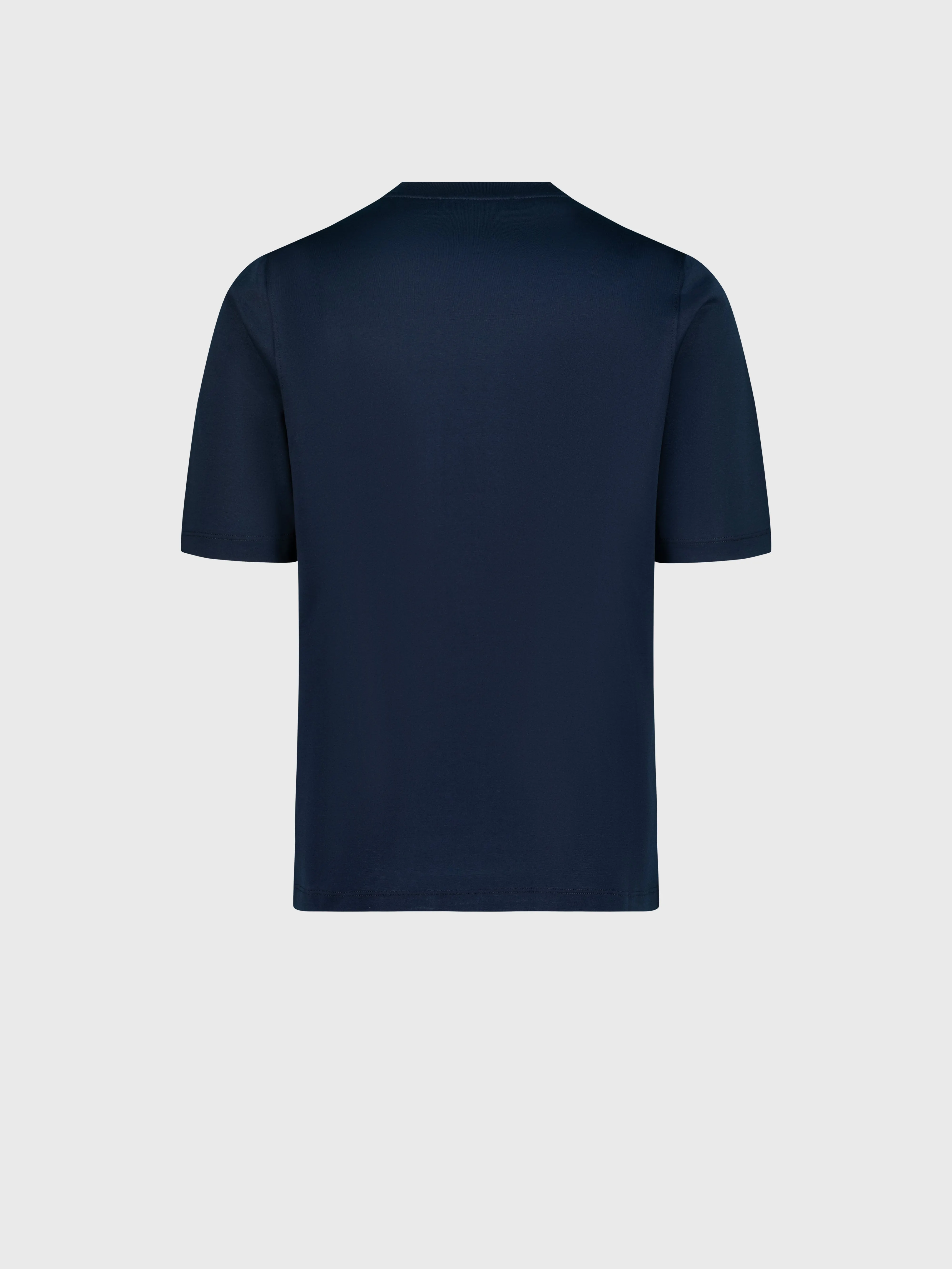 T-Shirt with Gradient Zilli Shade Embroidery Dark Navy