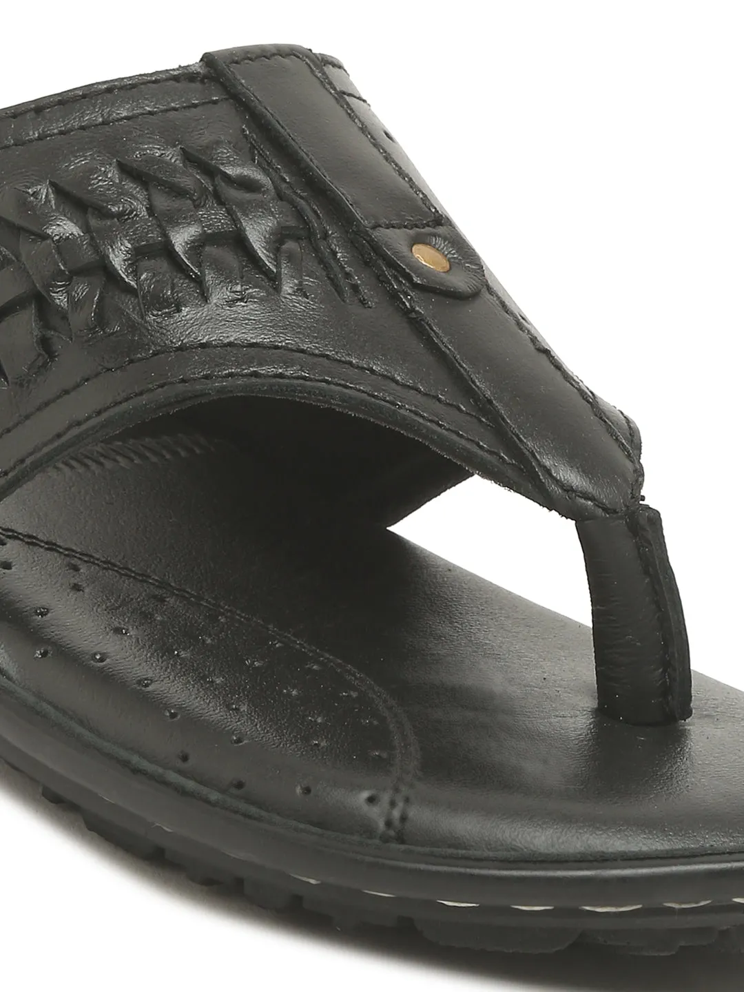 Teakwood Genuine Leather Men Sandal