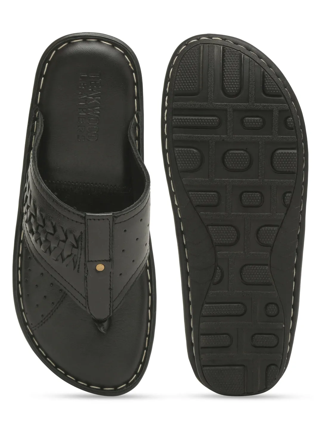 Teakwood Genuine Leather Men Sandal