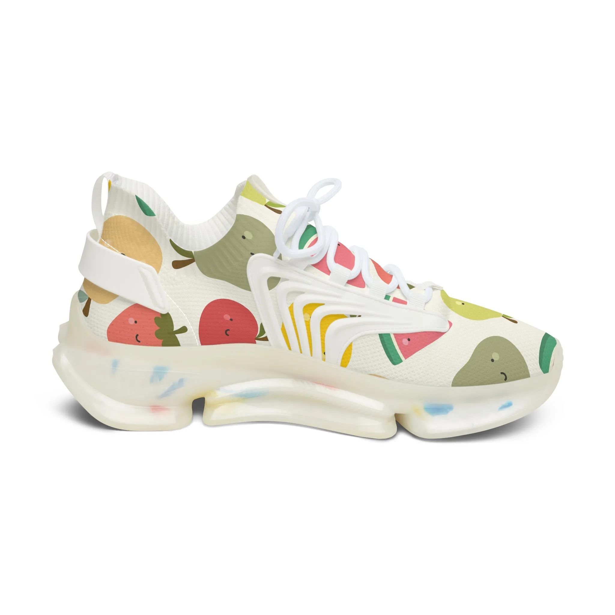 Tropical Fruit Mix Women's Mesh Sneakers