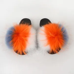 Women's Multi-Color Furrry Slippers